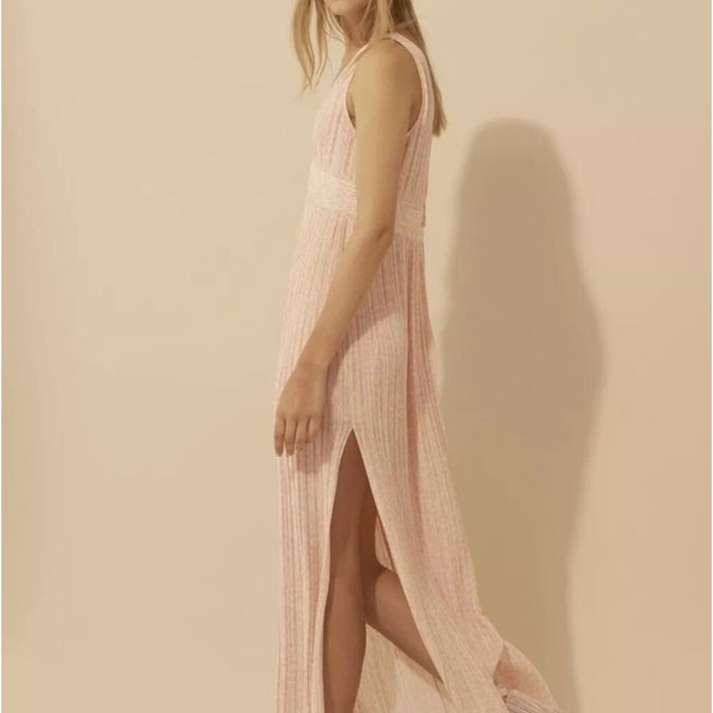 BA&SH Cecile Chiffon Pleat Maxi Empire Waist Dress Shopbop 0 XS NWT $465